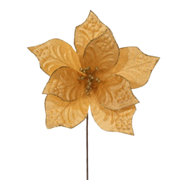 [831-AMX044-24111B] Miro Christmas Poinsettia 8P 30x30cm Gold