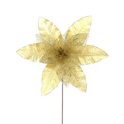 [831-AMX044-2171B] Miro Christmas Poinsettia 12P 45x45cm Gold