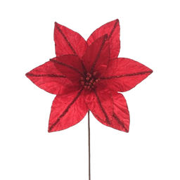 [831-AMX001-24114A] ****Miro Christmas Poinsettia 30x20cm 9P , Red