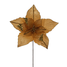 [831-AMX001-24115B] ****Miro Christmas Poinsettia 35x30cm 11P Gold