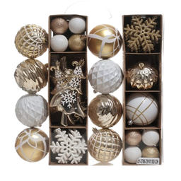 [831-2788-239101382-23H] Miro Christmas Balls 10x8cm-16x4cm-20x8cm (46-pc Set)