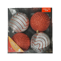 [831-239-2427G] Miro Christmas Balls 10cm (4-pc Set)