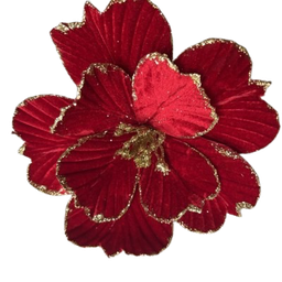 [XQ12852309R] Christmas Poinsettia 10x5cm