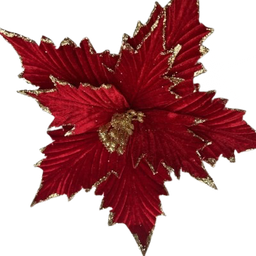 [XQ12852315R] Christmas Poinsettia 22x9cm