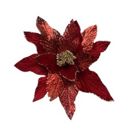 [XQ12852317R] Christmas Poinsettia 20x12cm