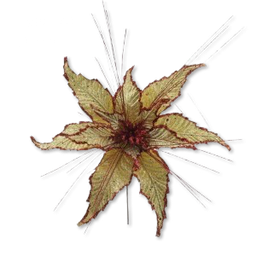 [XQ145900628G] Christmas Poinsettia Stem 45cm