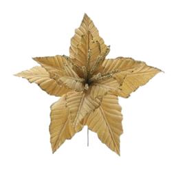 [XQ145900630G] Christmas Poinsettia Stem 38cm