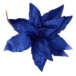 [XQ145900637BL] Christmas Poinsettia Stem 32cm