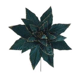 [XQ145900637DGR] Christmas Poinsettia Stem 32cm