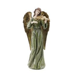[XX9010865] Christmas Angel with Violin 5.75x4.4x11.8 In.